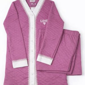 Pyjama Femme Matelassé Mauve/Framboise